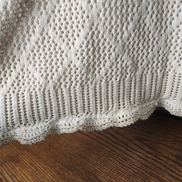 Venus Cream and Gold Crochet Dress Large - Picture 7 of 13